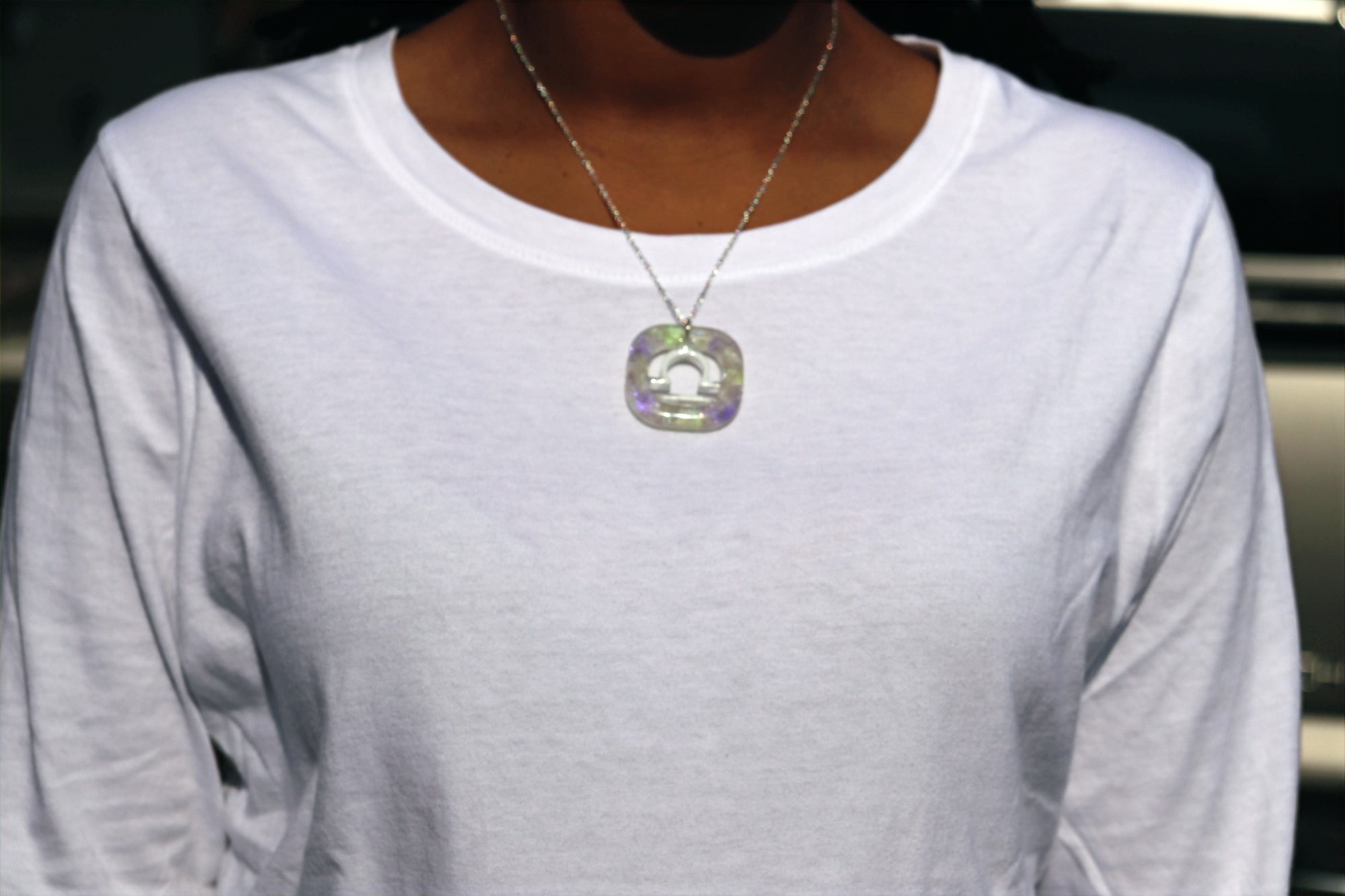 Libra Necklace | Rose Quartz image 2