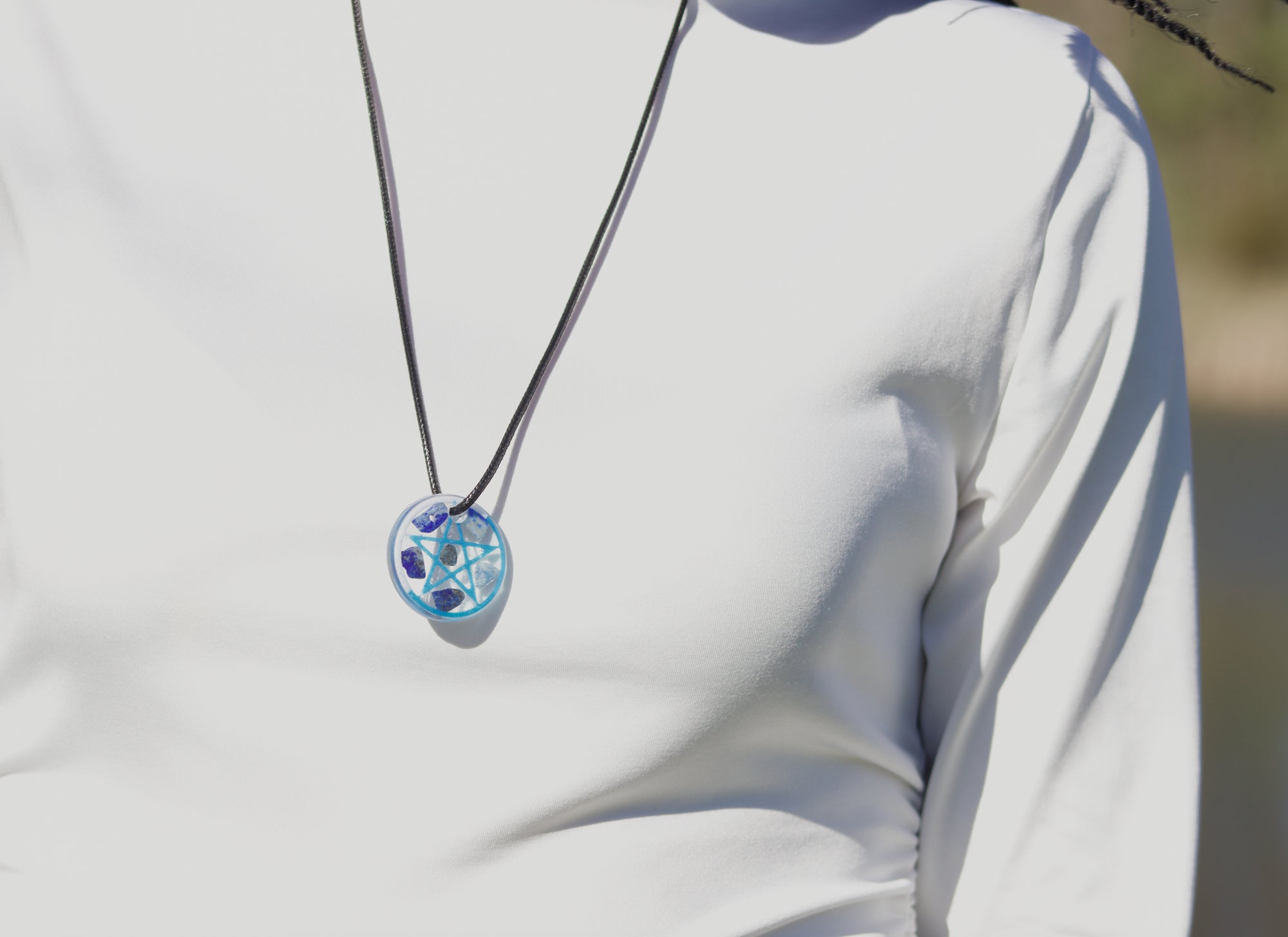 5 Pointed Star Necklace | Lapis Lazuli image 0