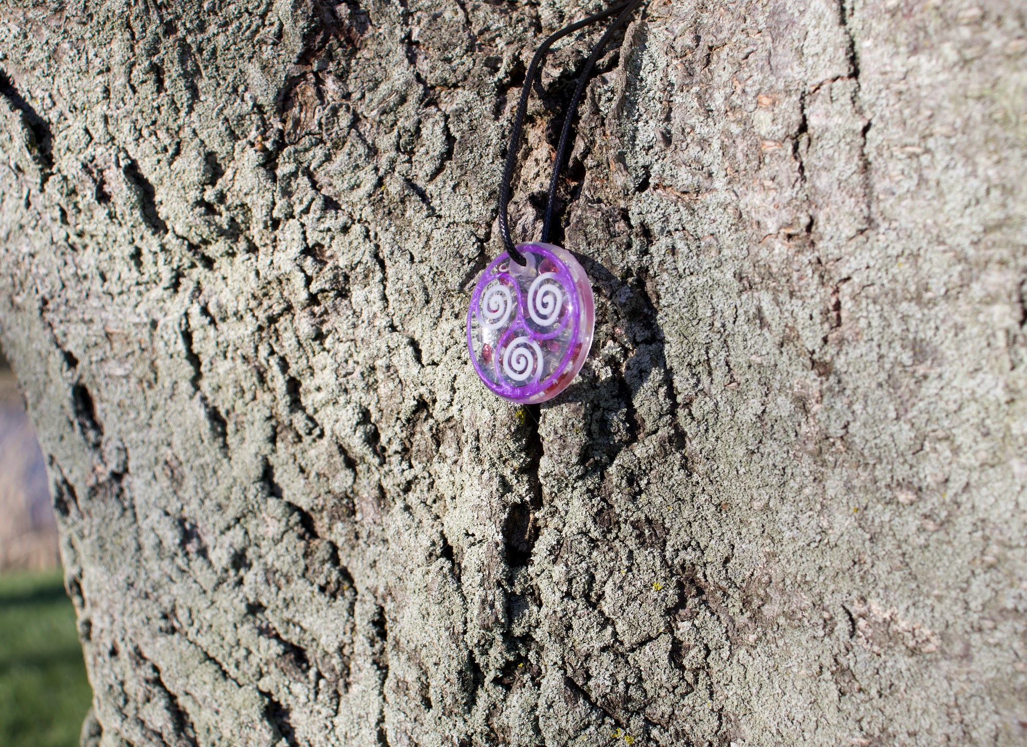 Triskelion Necklace | Garnet image 1