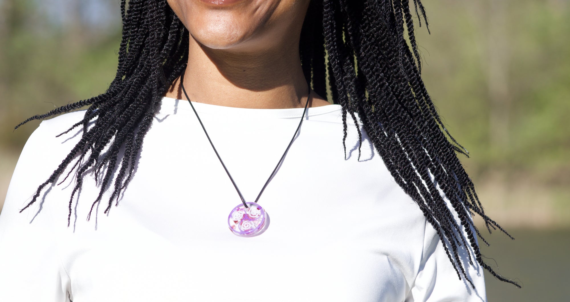Triskelion Necklace | Garnet image 0